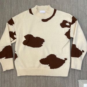 Cow print sweater
